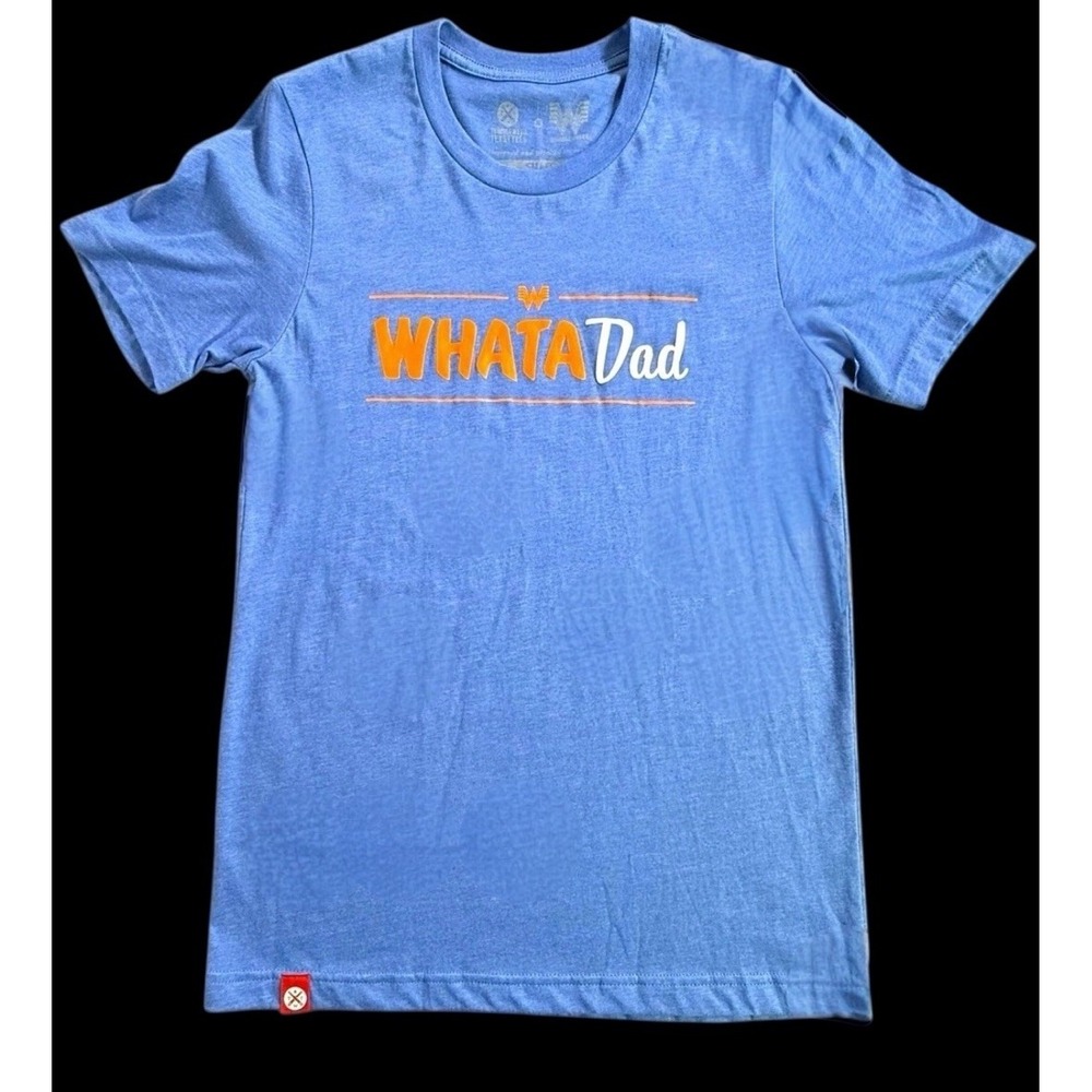 Whataburger Men's Blue T Shirt "WhataDad" Father's Day,‎ Gift Rare Size Small